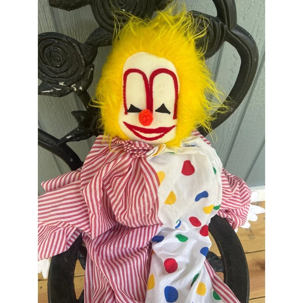 Large Vintage Handmade Clown Doll